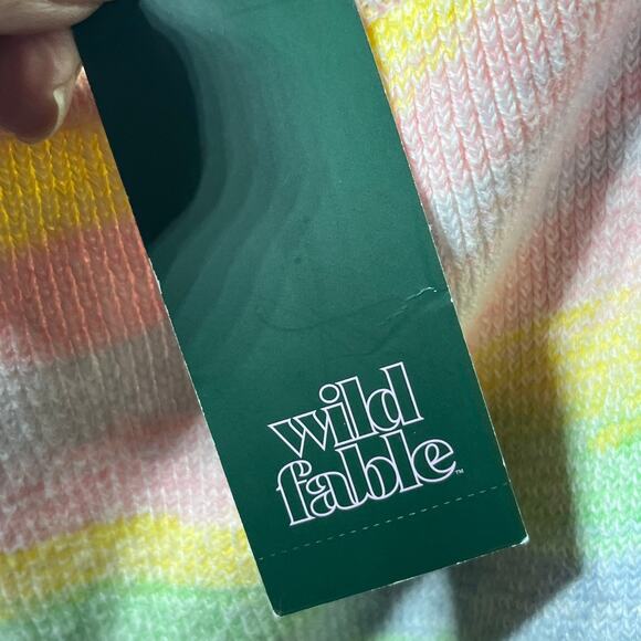 Wild Fable NWT Dress Pastel Rainbow Striped Knit Halter Summer Vacation Beach XL - Picture 8 of 9